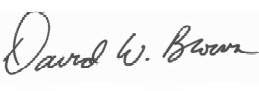 David W. Brown signature